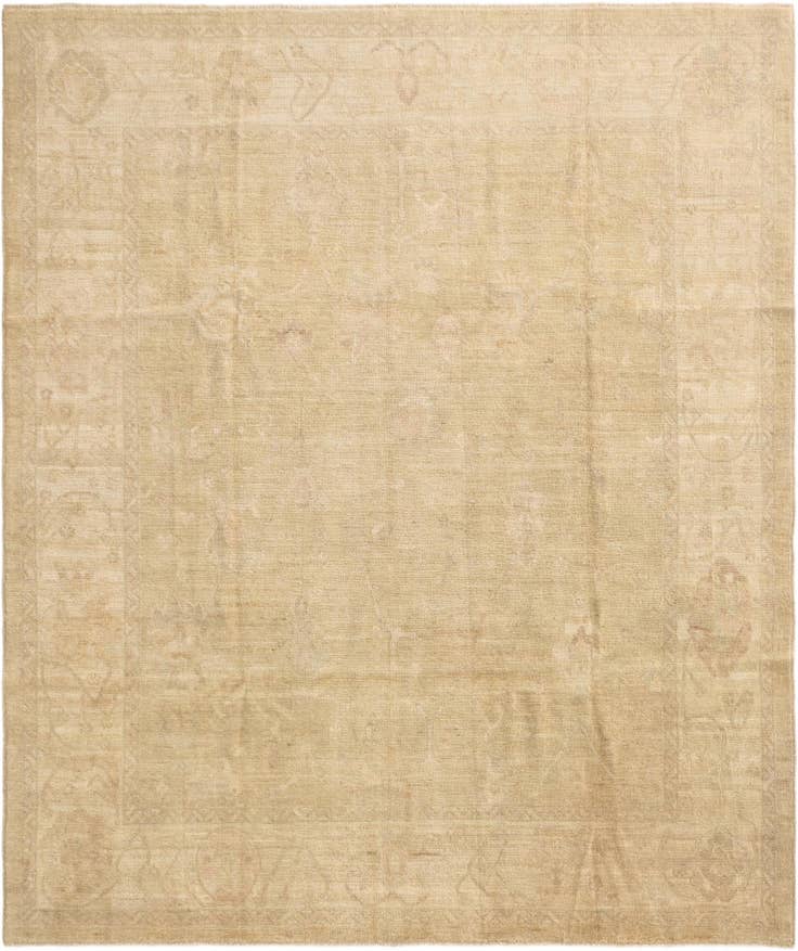 Detail image of 8' 2 x 9' 8 Hand Knotted Oushak Wool Rug