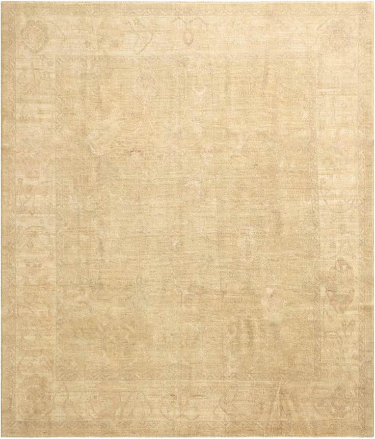 Detail image of 8' 2 x 9' 8 Hand Knotted Oushak Wool Rug