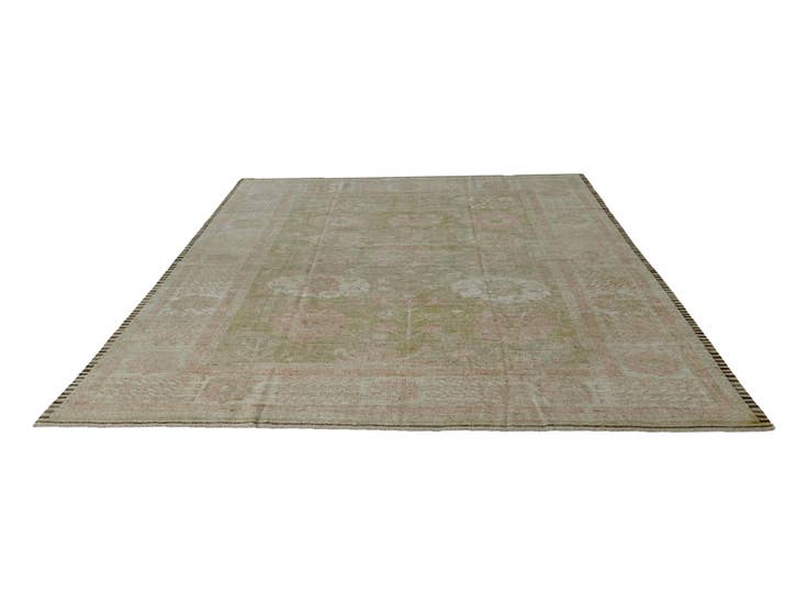 Detail image of 10' 6 x 14' Hand Knotted Oushak Wool Rug
