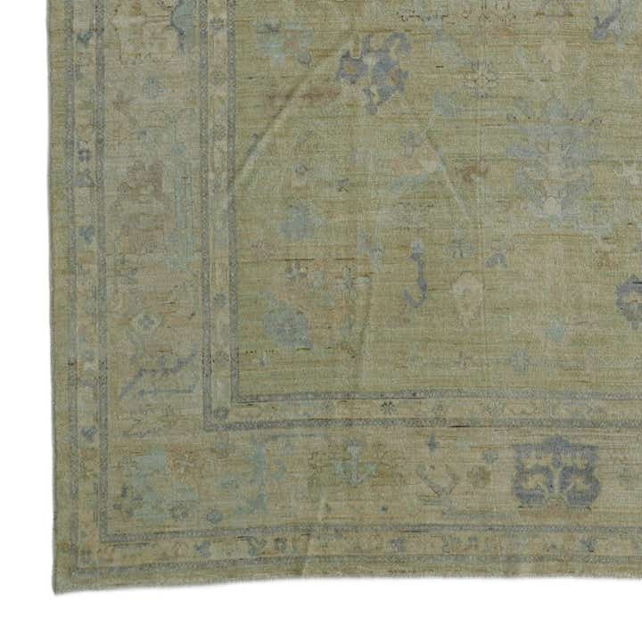9' x 12' Hand Knotted Oushak Wool Rug