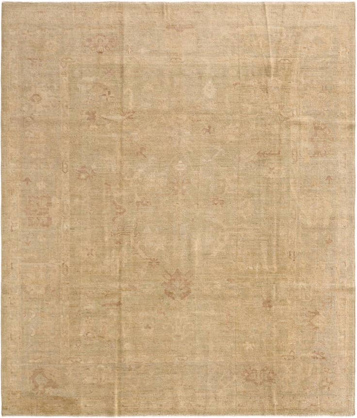 Detail image of 8' 4 x 9' 9 Hand Knotted Oushak Wool Rug