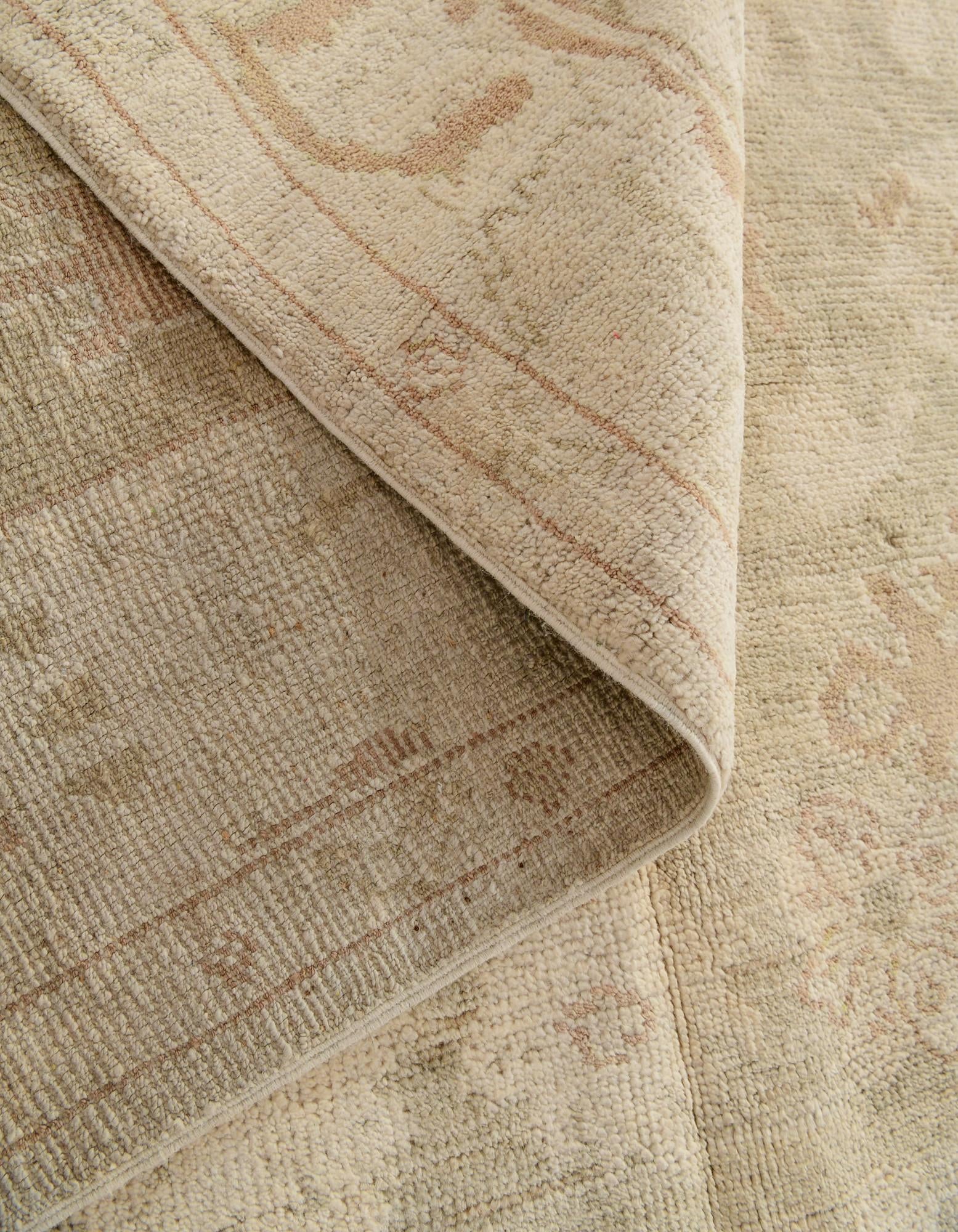 5' 2 x 7' Hand Knotted Oushak Wool Rug