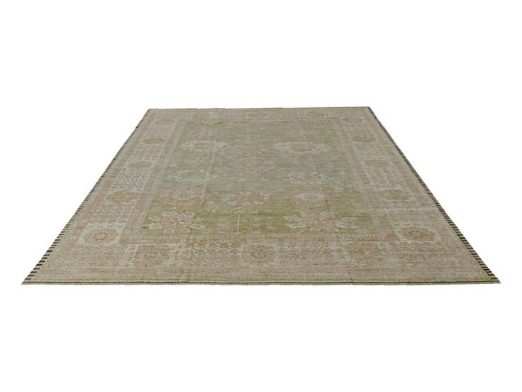 Detail image of 10' 4 x 14' Hand Knotted Oushak Wool Rug