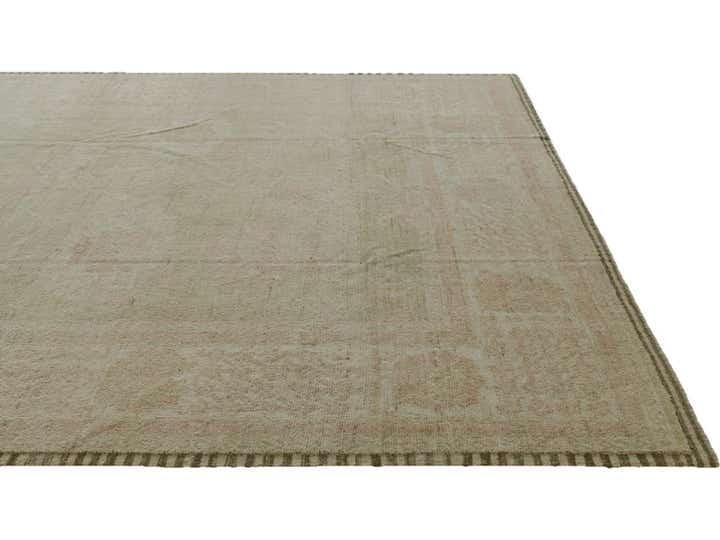 10' 4 x 14' Hand Knotted Oushak Wool Rug
