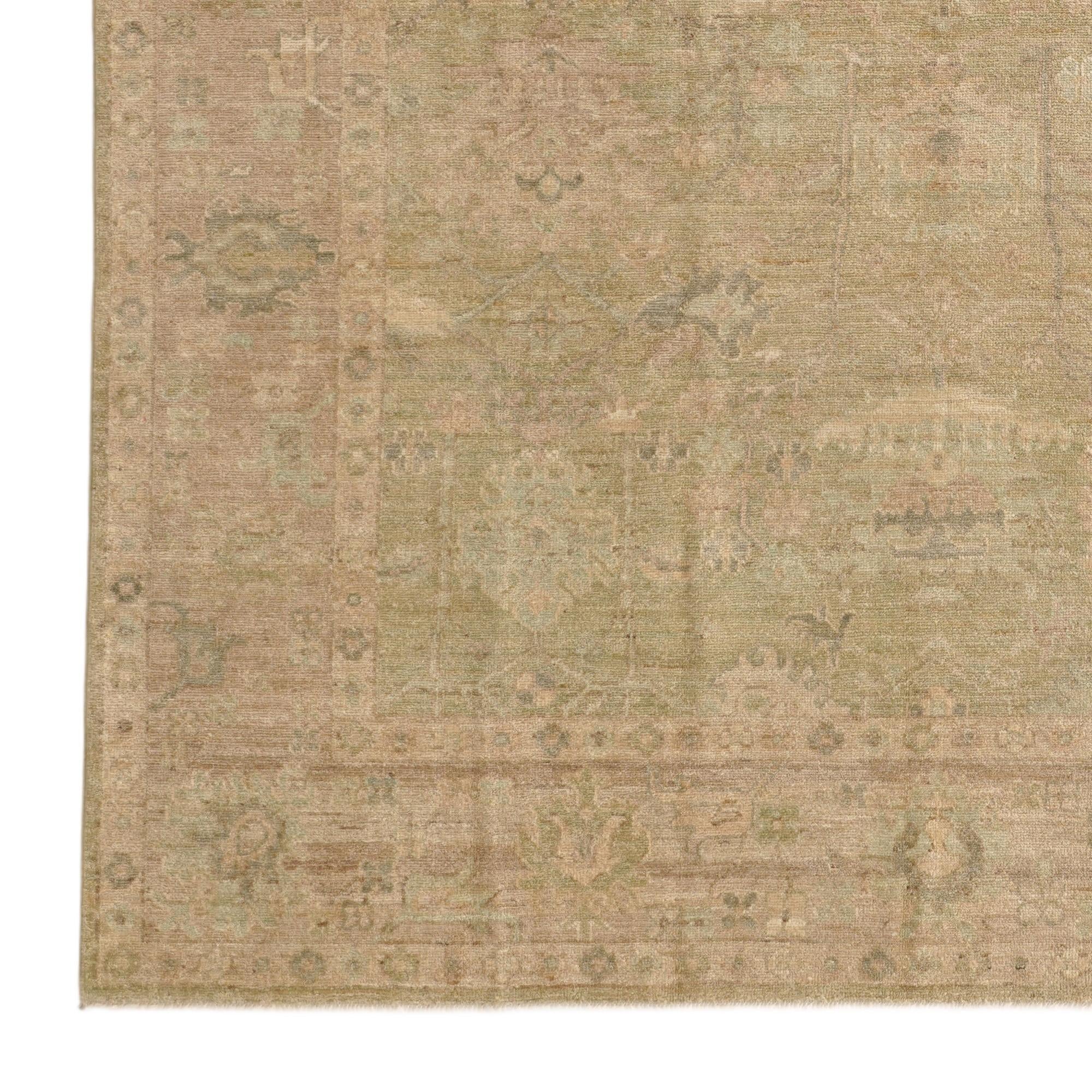 8' 3 x 9' 10 Hand Knotted Oushak Wool Rug