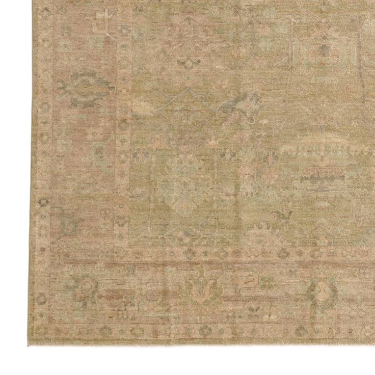 Detail image of 8' 3 x 9' 10 Hand Knotted Oushak Wool Rug