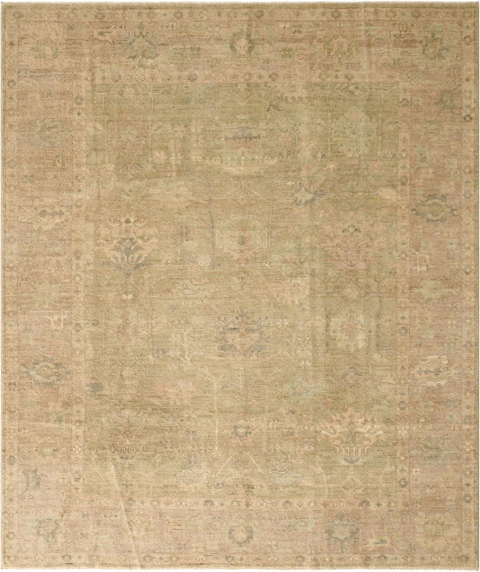 8' 3 x 9' 10  Hand Knotted Oushak Wool Rug
