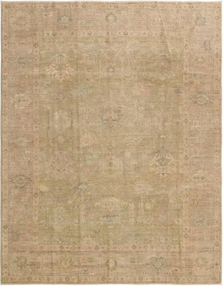 Detail image of 8' 3 x 9' 10 Hand Knotted Oushak Wool Rug