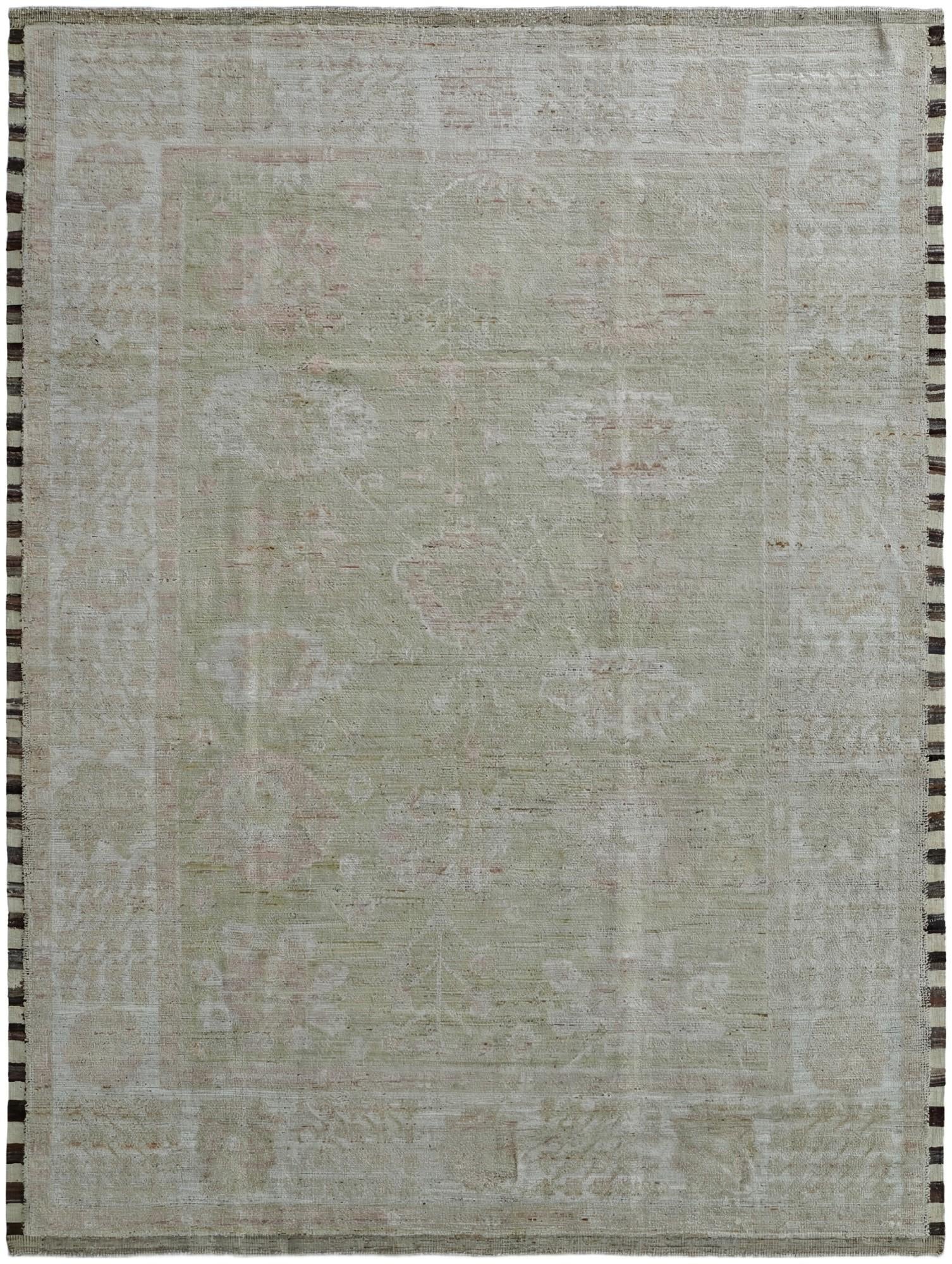 9' 4 x 12' 6 Hand Knotted Oushak Wool Rug