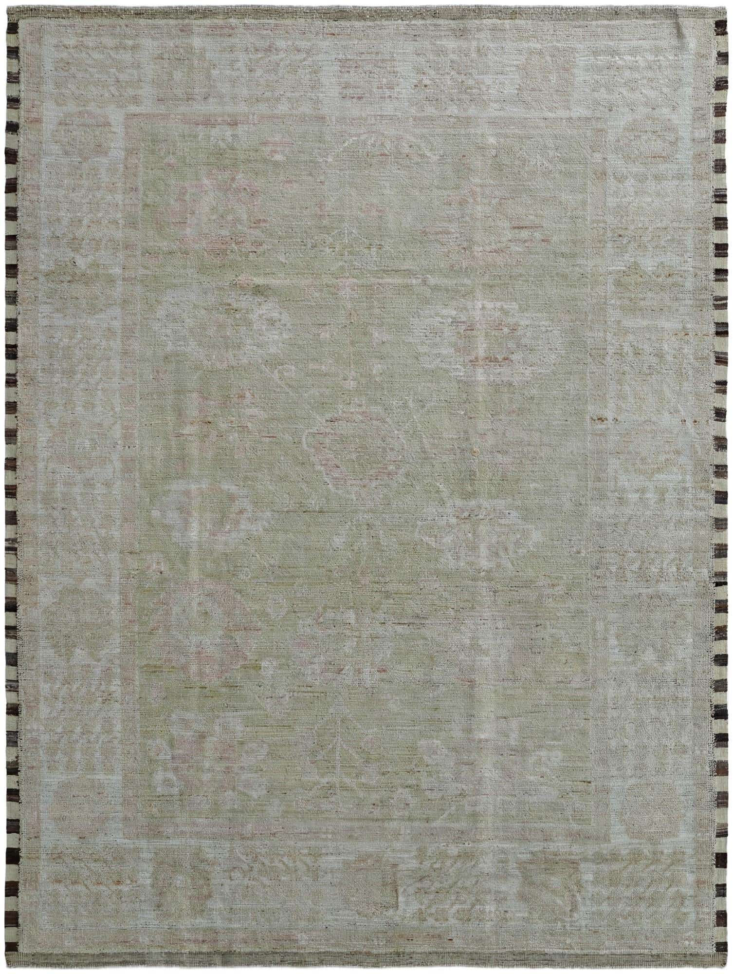9' 4 x 12' 6 Hand Knotted Oushak Wool Rug