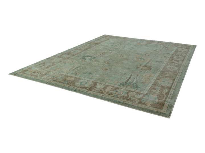 9' 2 x 11' 9 Hand Knotted Oushak Wool Rug