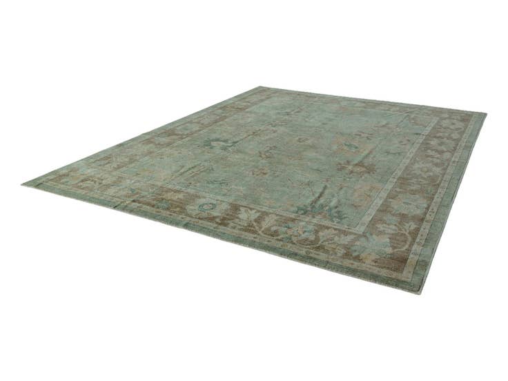 Detail image of 9' 2 x 11' 9 Hand Knotted Oushak Wool Rug