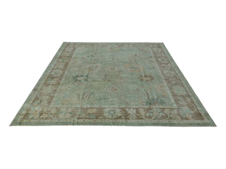 Detail image of 9' 2 x 11' 9 Hand Knotted Oushak Wool Rug