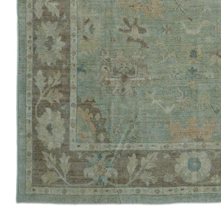 9' 2 x 11' 9 Hand Knotted Oushak Wool Rug