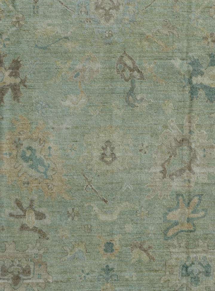 9' 2 x 11' 9 Hand Knotted Oushak Wool Rug