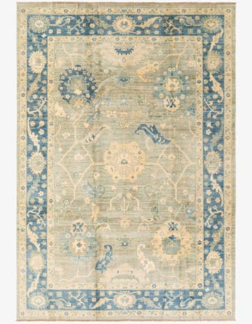 6' 10 x 9' 9 Hand Knotted Oushak Wool Rug