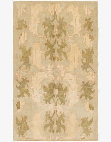 6' 6 x 10' 8 Hand Knotted Oushak Wool Rug