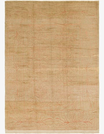 10' 6 x 15' 2 Hand Knotted Oushak Wool Rug