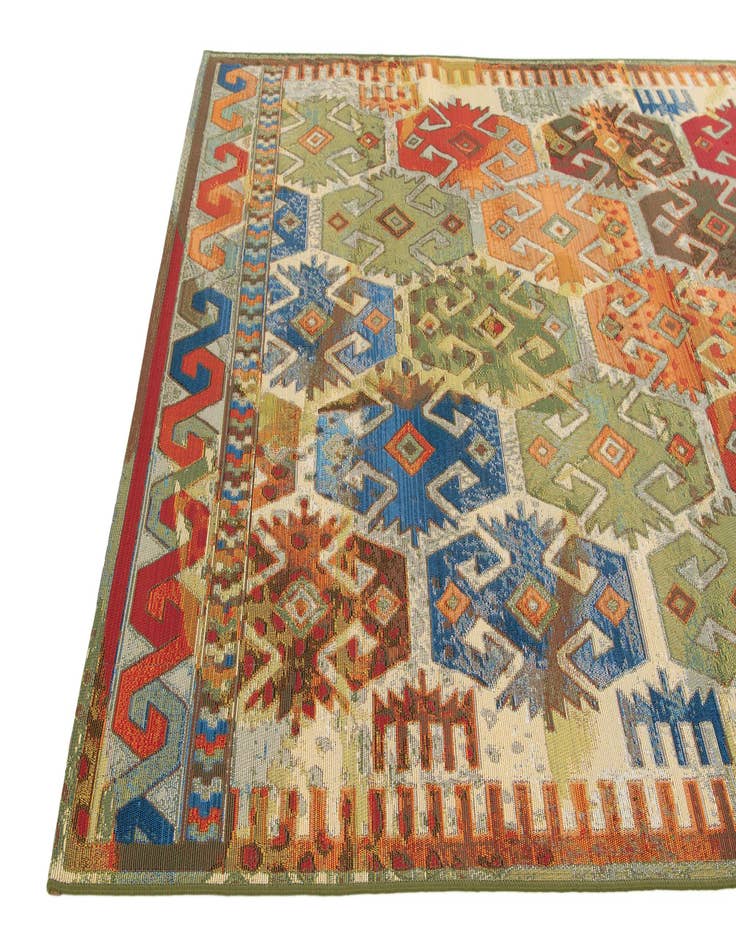 Detail image of 5' 3 x 7' 8 Washable Modern Indoor / Outdoor Rug