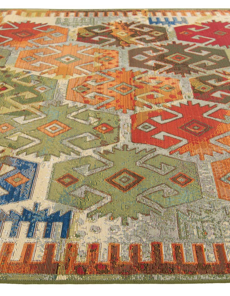 Detail image of 5' 3 x 7' 8 Washable Modern Indoor / Outdoor Rug