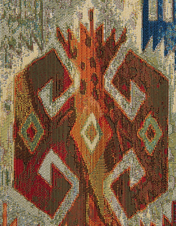 Detail image of 5' 3 x 7' 8 Washable Modern Indoor / Outdoor Rug