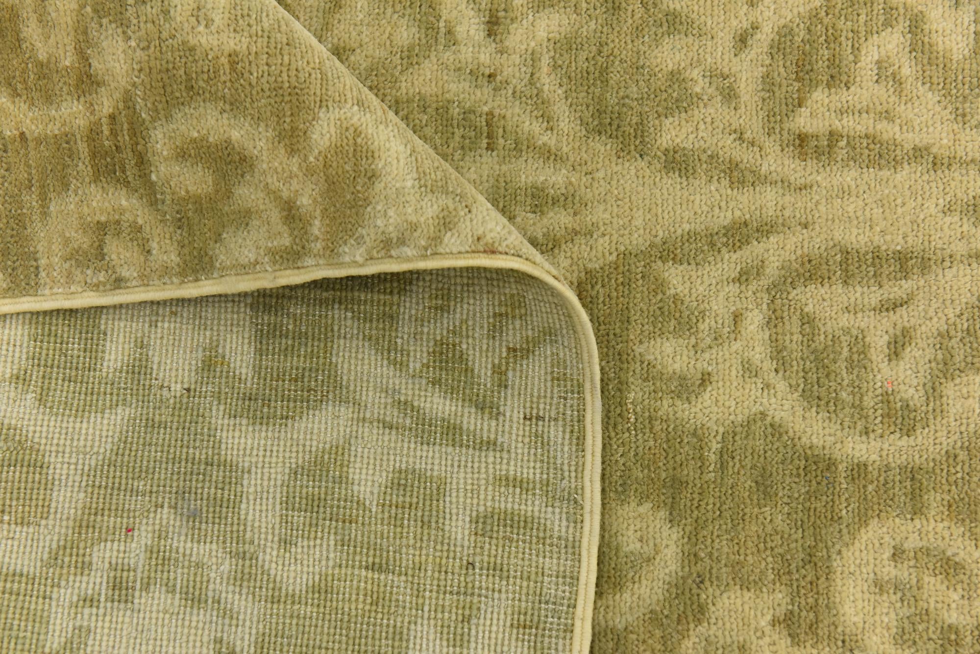 4' x 5' 9 Hand Knotted Over-Dyed Ziegler Rug