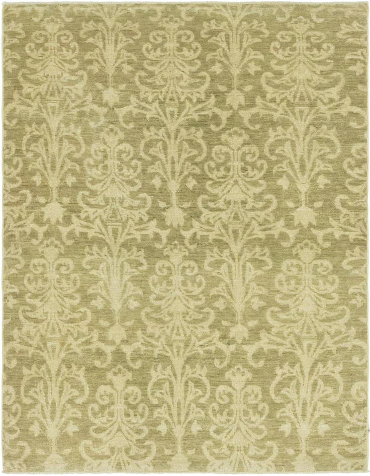 Detail image of 4' x 5' 9 Hand Knotted Over-Dyed Ziegler Rug
