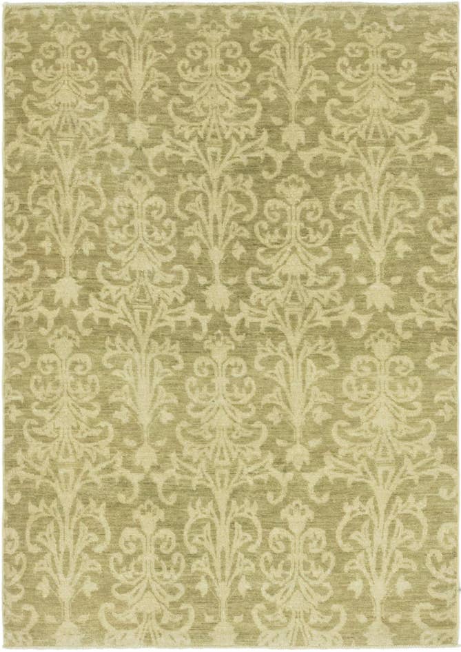 Detail image of 4' x 5' 9 Hand Knotted Over-Dyed Ziegler Rug