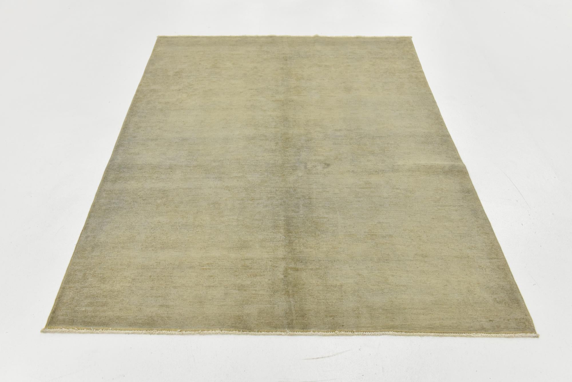 4' 8 x 6' 2 Hand Knotted Over-Dyed Ziegler Rug