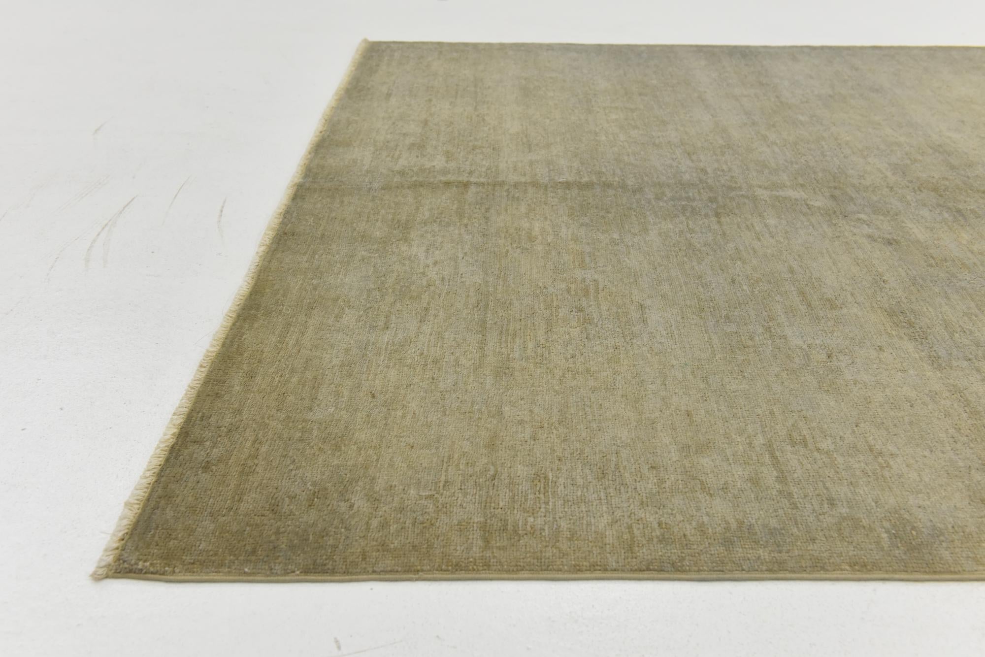 4' 8 x 6' 2 Hand Knotted Over-Dyed Ziegler Rug