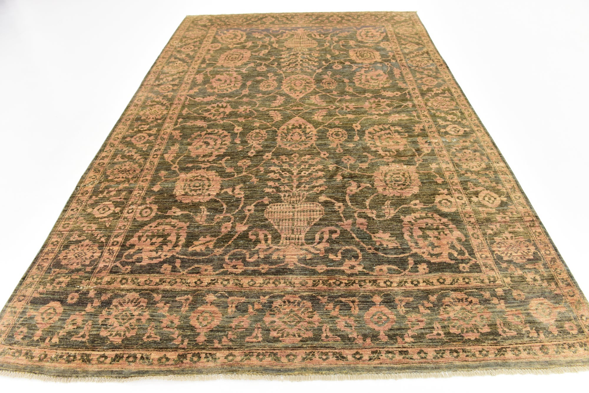 6' 6 x 10' Hand Knotted Peshawar Ziegler Rug