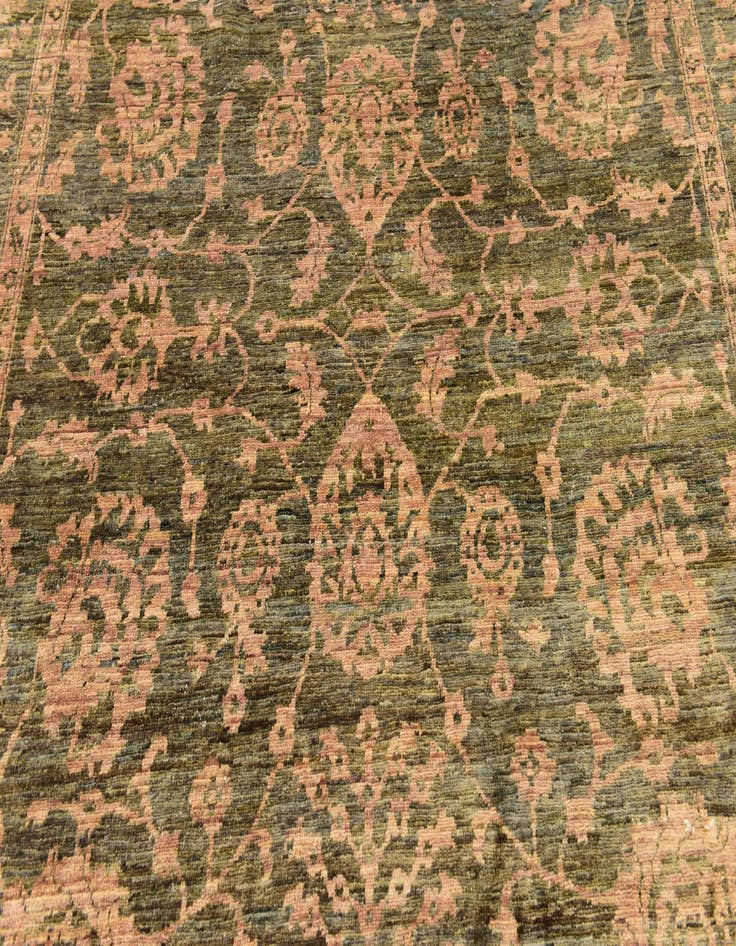 Detail image of 6' 6 x 10' Hand Knotted Peshawar Ziegler Rug