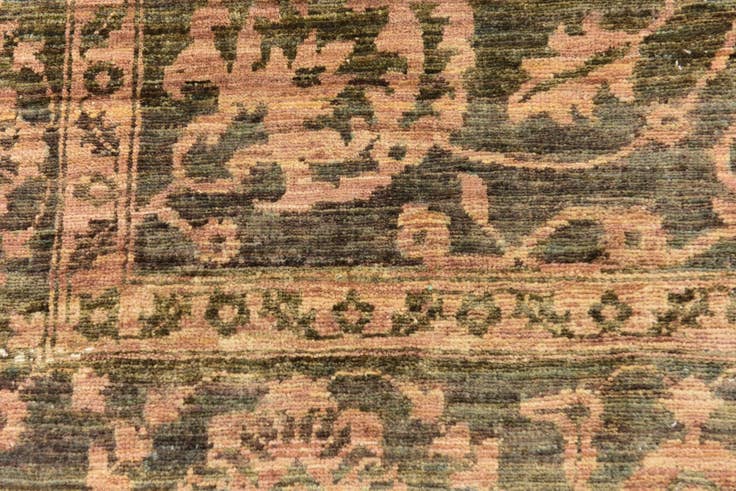 Detail image of 6' 6 x 10' Hand Knotted Peshawar Ziegler Rug