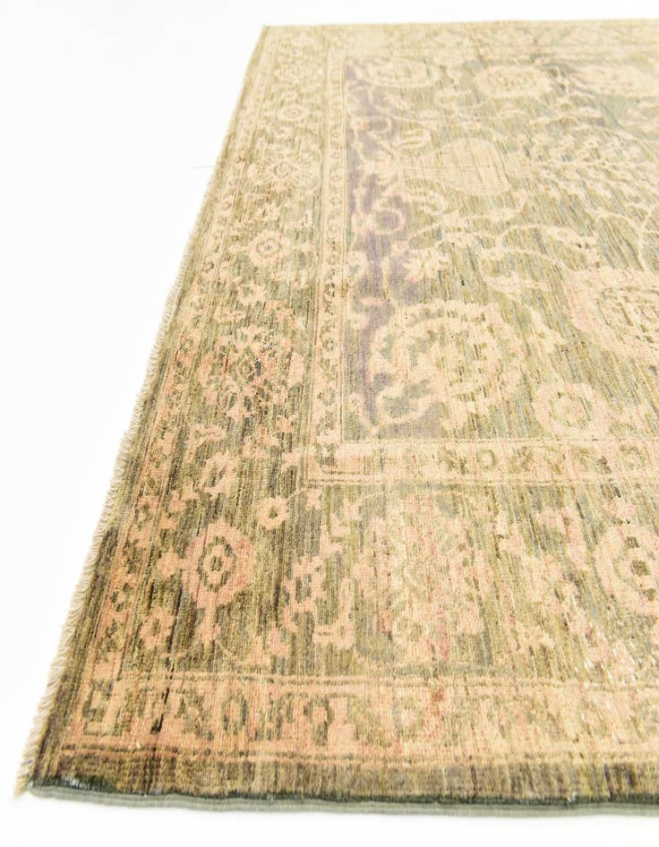 Detail image of 6' 6 x 10' Hand Knotted Peshawar Ziegler Rug