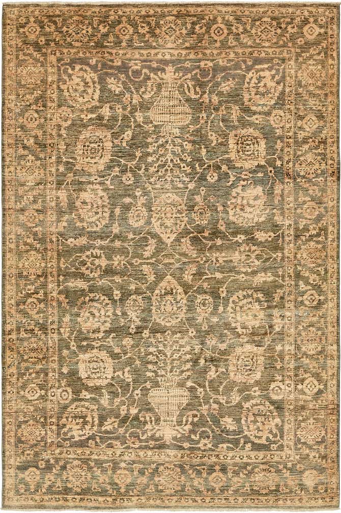 6' 6 x 10' Hand Knotted Peshawar Ziegler Rug