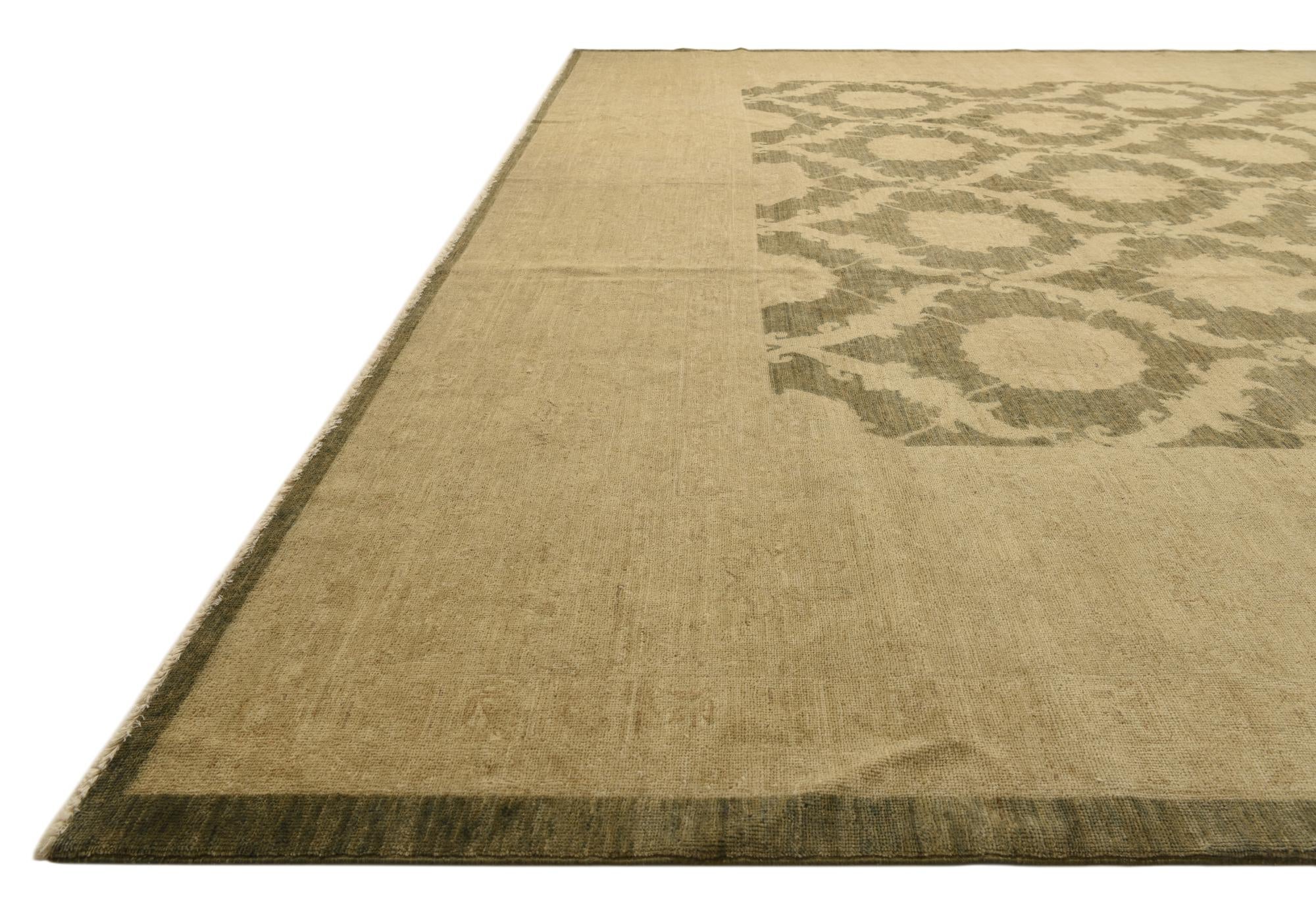 11' 10 x 14' 10 Hand Knotted Peshawar Ziegler Rug