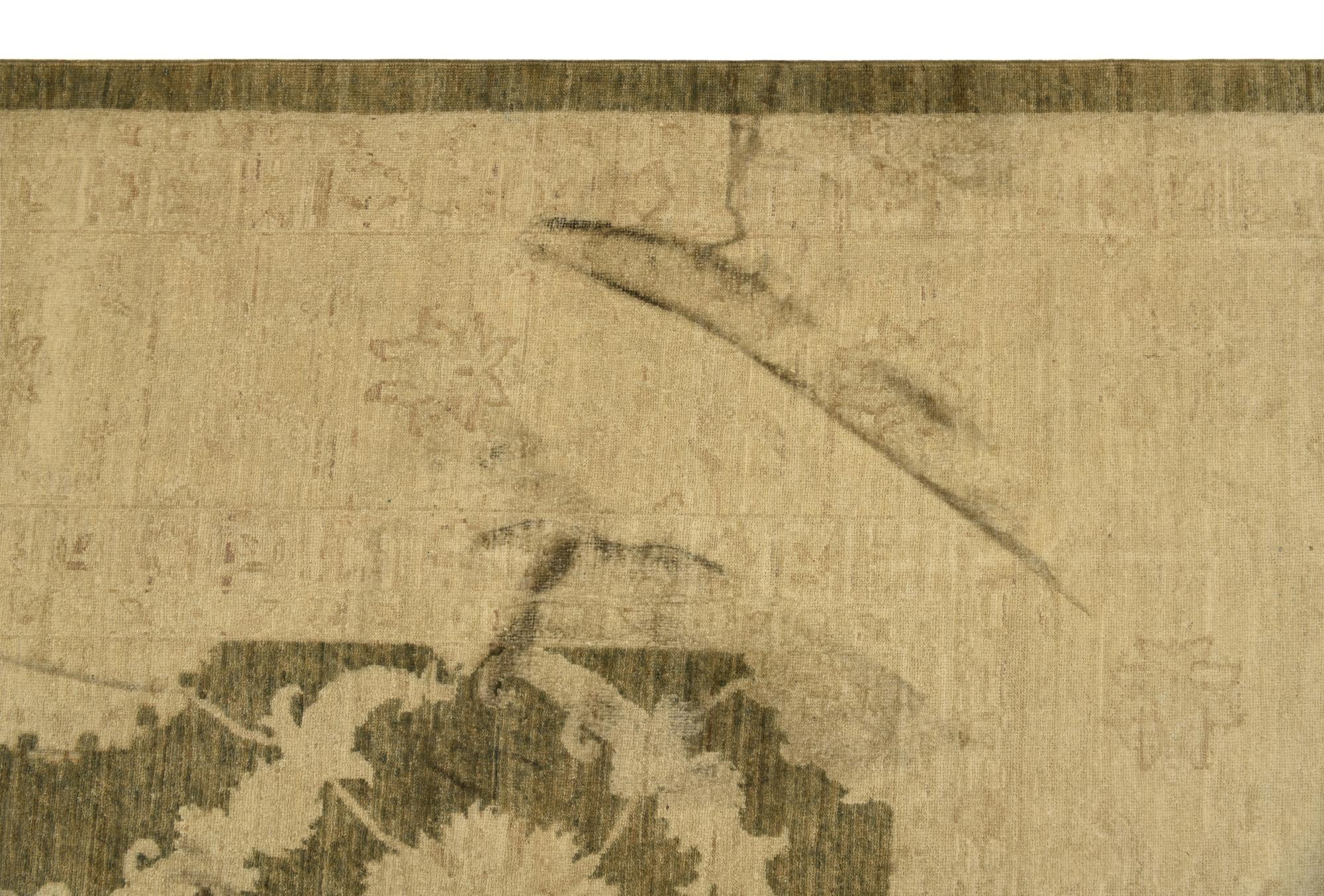 11' 10 x 14' 10 Hand Knotted Peshawar Ziegler Rug