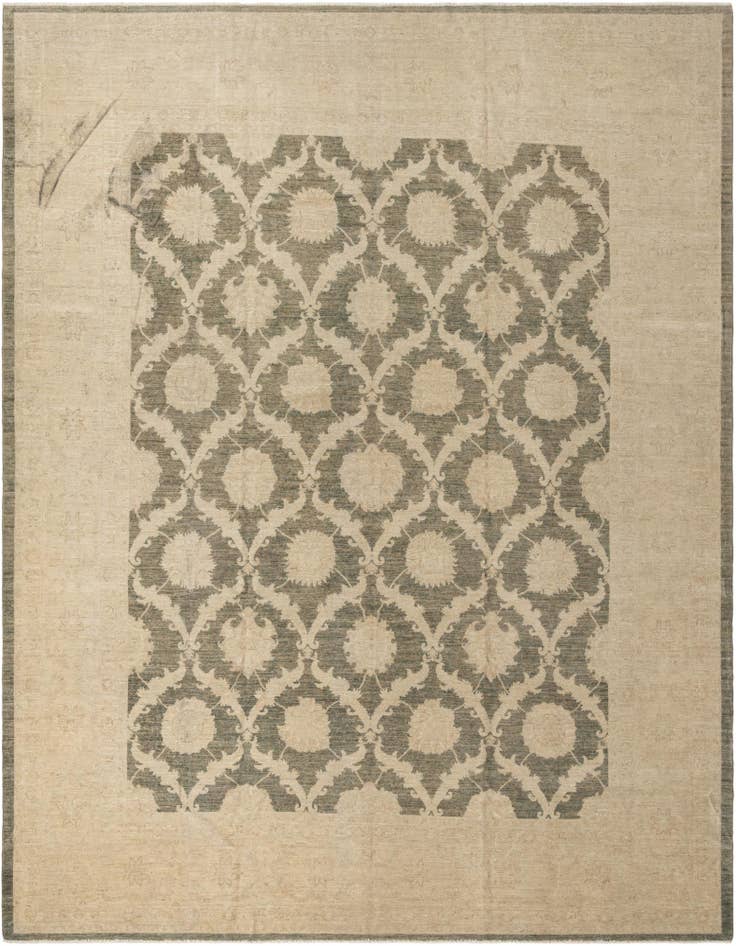 Detail image of 11' 10 x 14' 10 Hand Knotted Peshawar Ziegler Rug