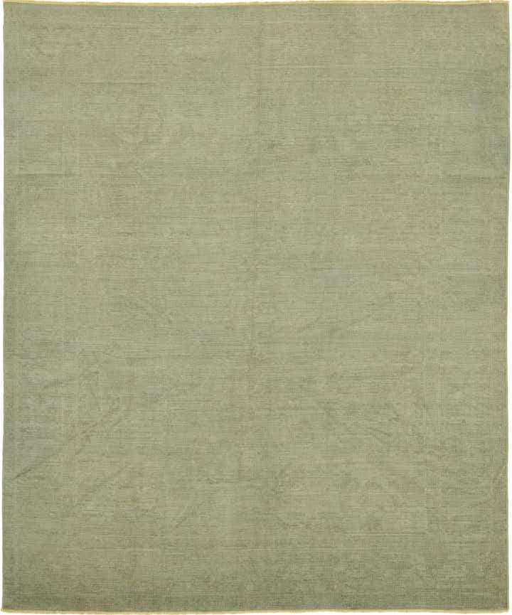 7' 10 x 9' 7 Hand Knotted Peshawar Ziegler Wool Rug