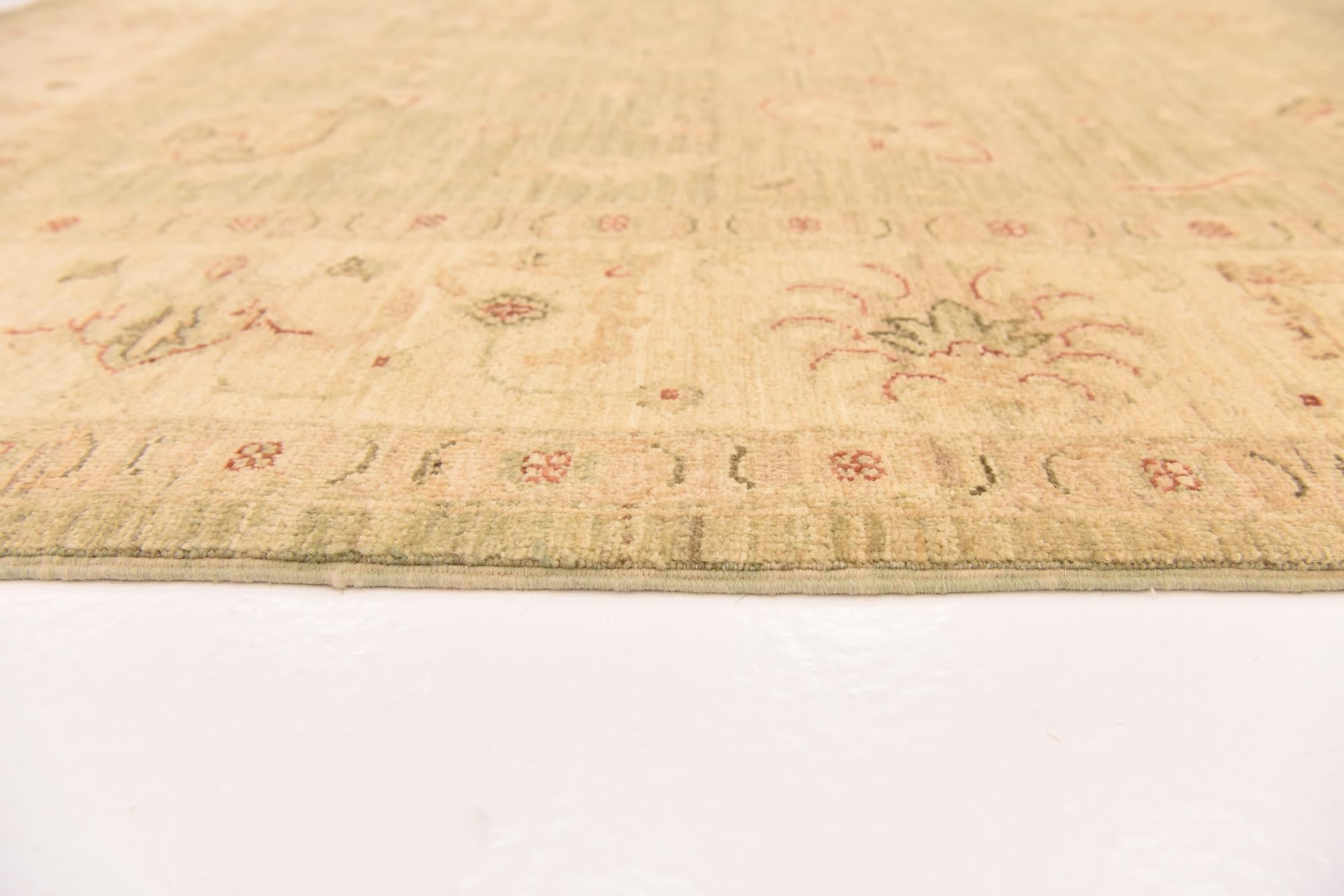 5' 7 x 7' 10 Hand Knotted Peshawar Ziegler Rug