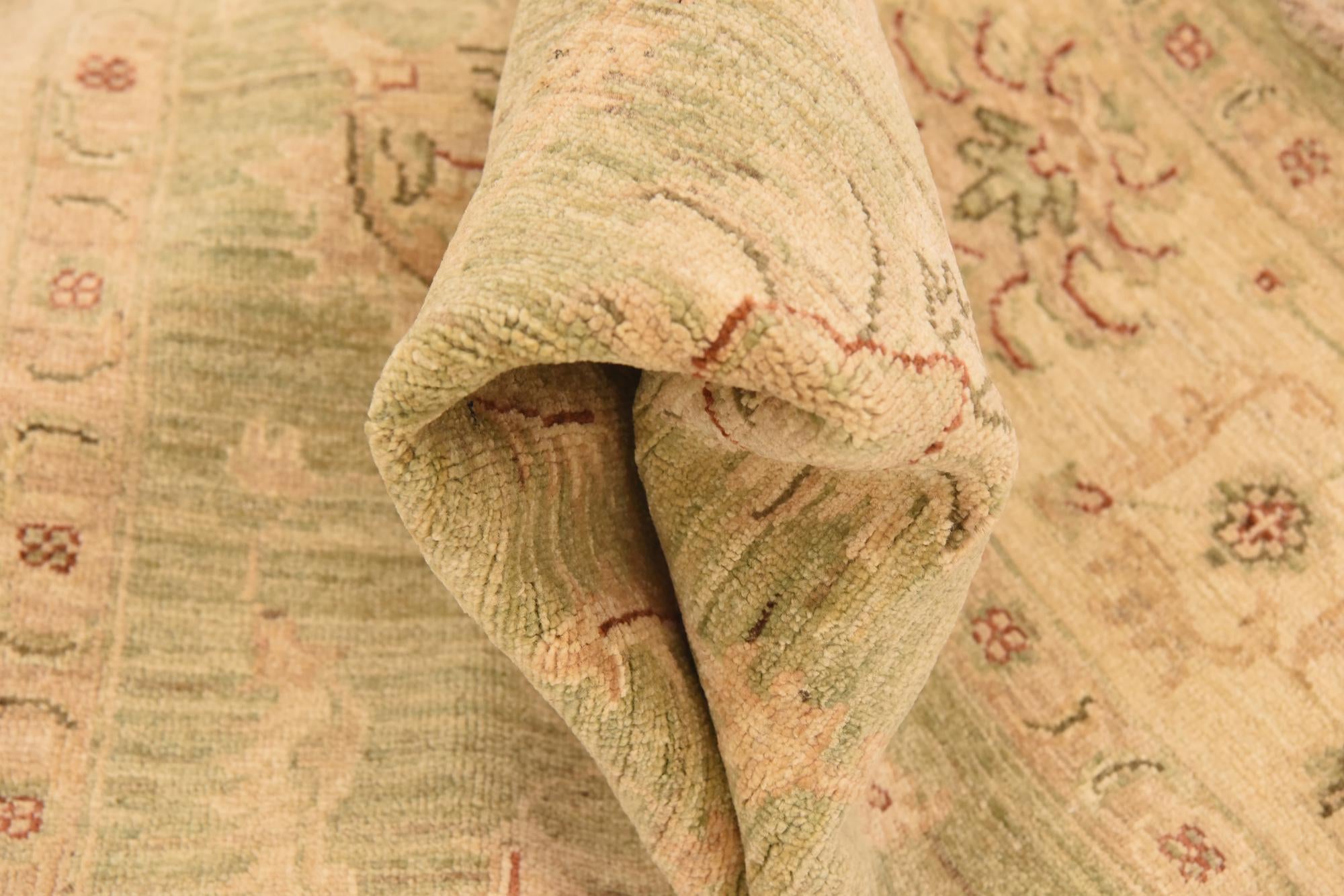 5' 7 x 7' 10 Hand Knotted Peshawar Ziegler Rug