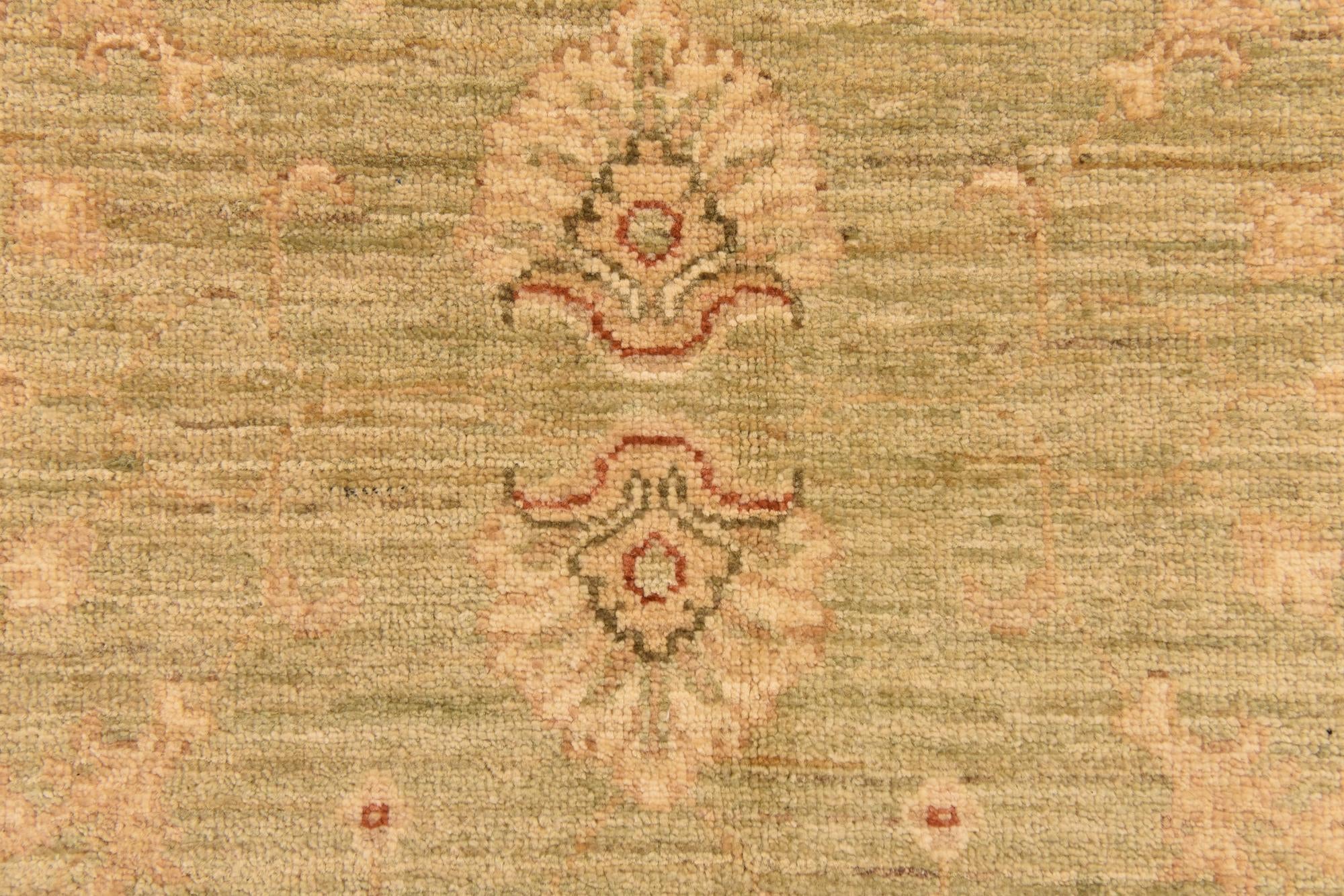 5' 7 x 7' 10 Hand Knotted Peshawar Ziegler Rug