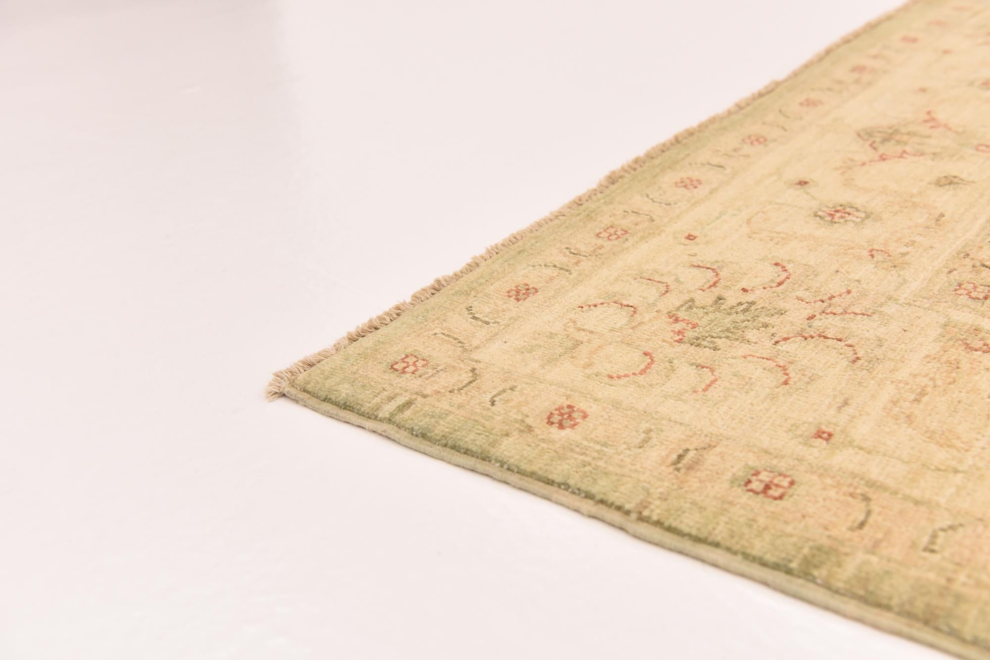 5' 7 x 7' 10 Hand Knotted Peshawar Ziegler Rug