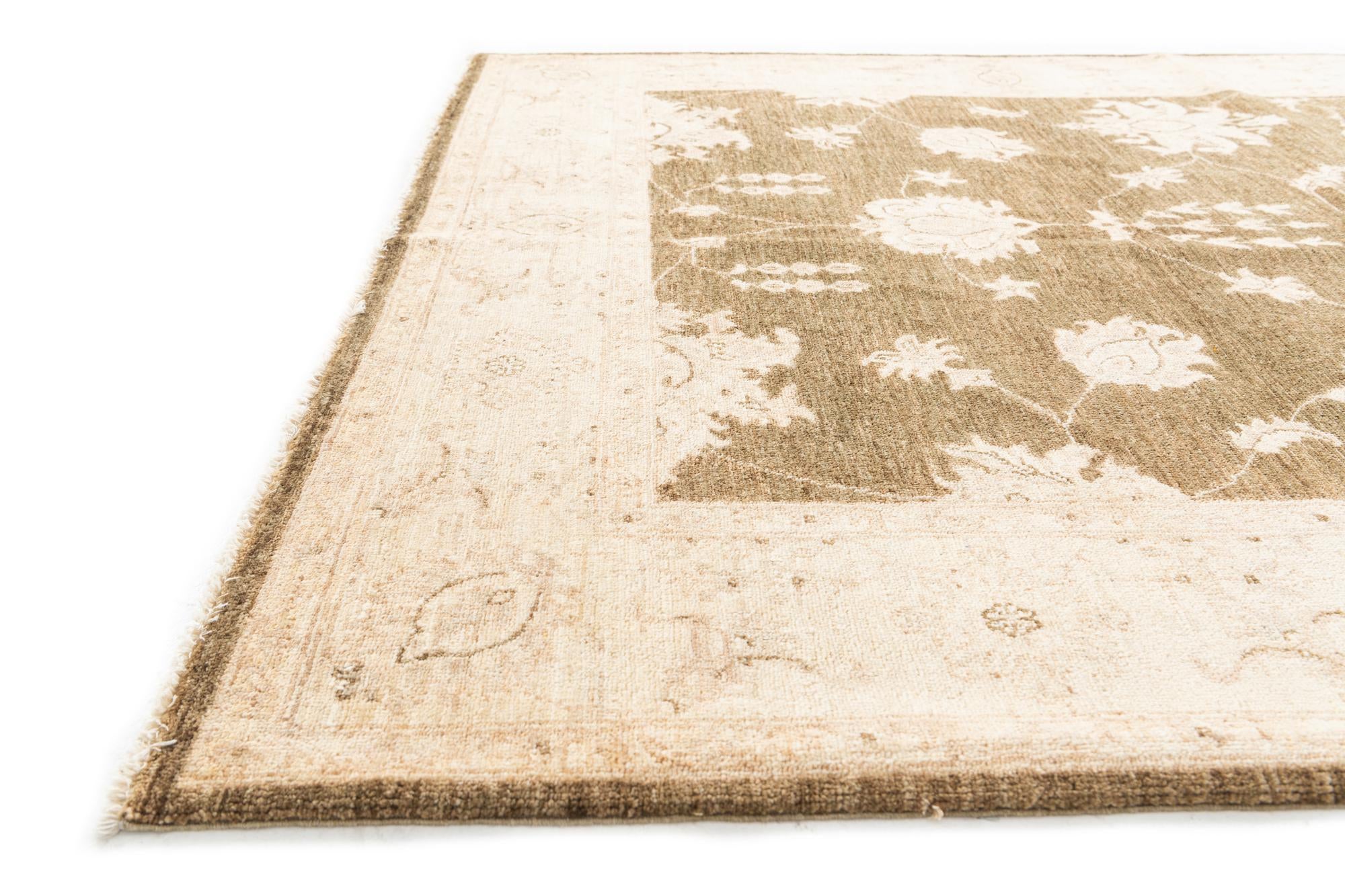 5' 8 x 8' 2 Hand Knotted Peshawar Ziegler Oriental Rug