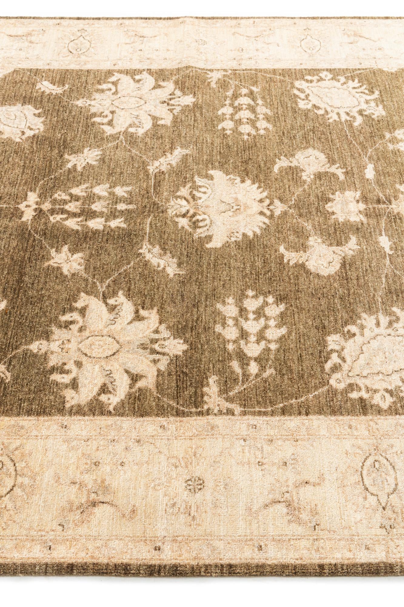 5' 8 x 8' 2 Hand Knotted Peshawar Ziegler Oriental Rug