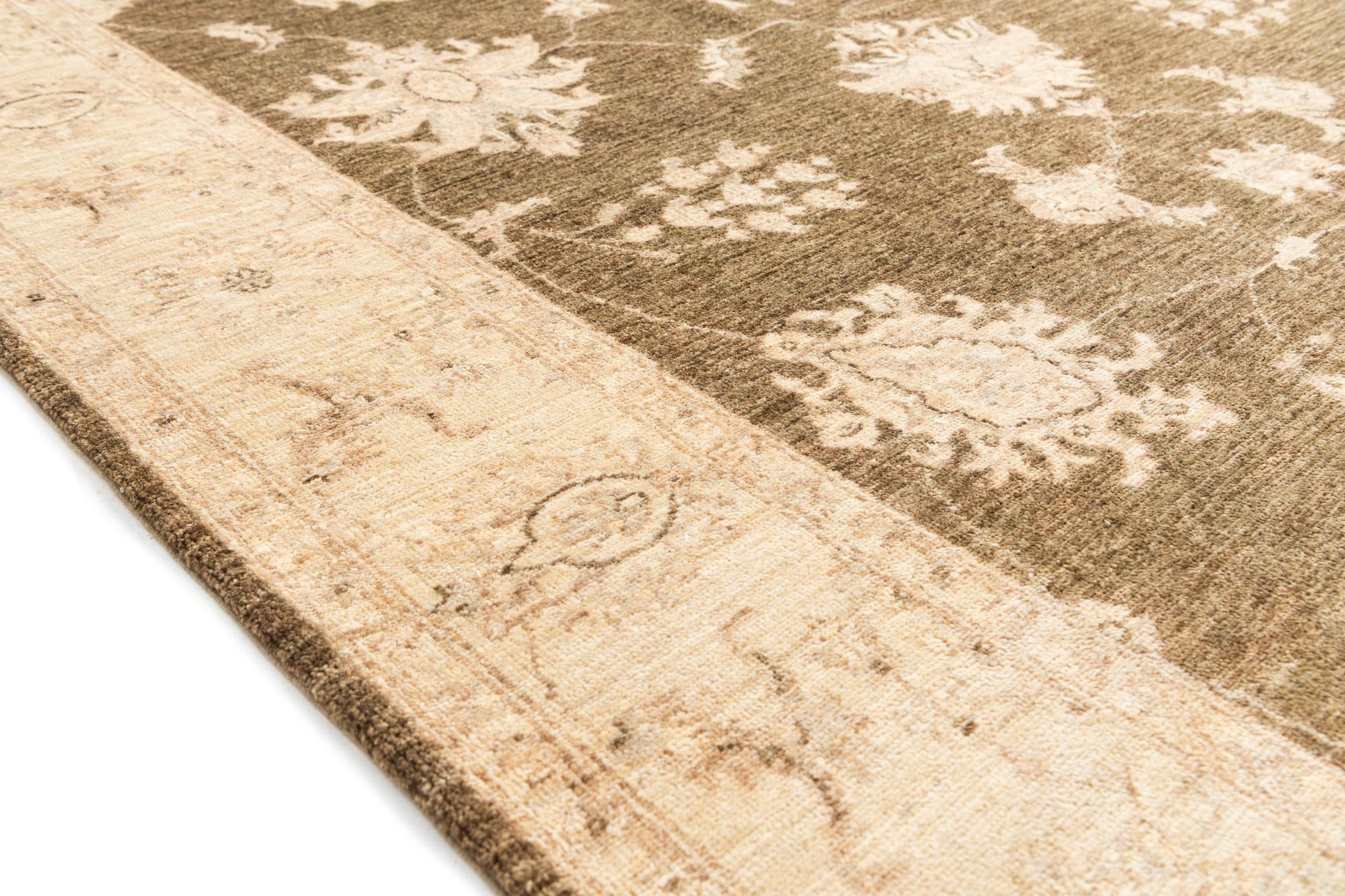 5' 8 x 8' 2 Hand Knotted Peshawar Ziegler Oriental Rug