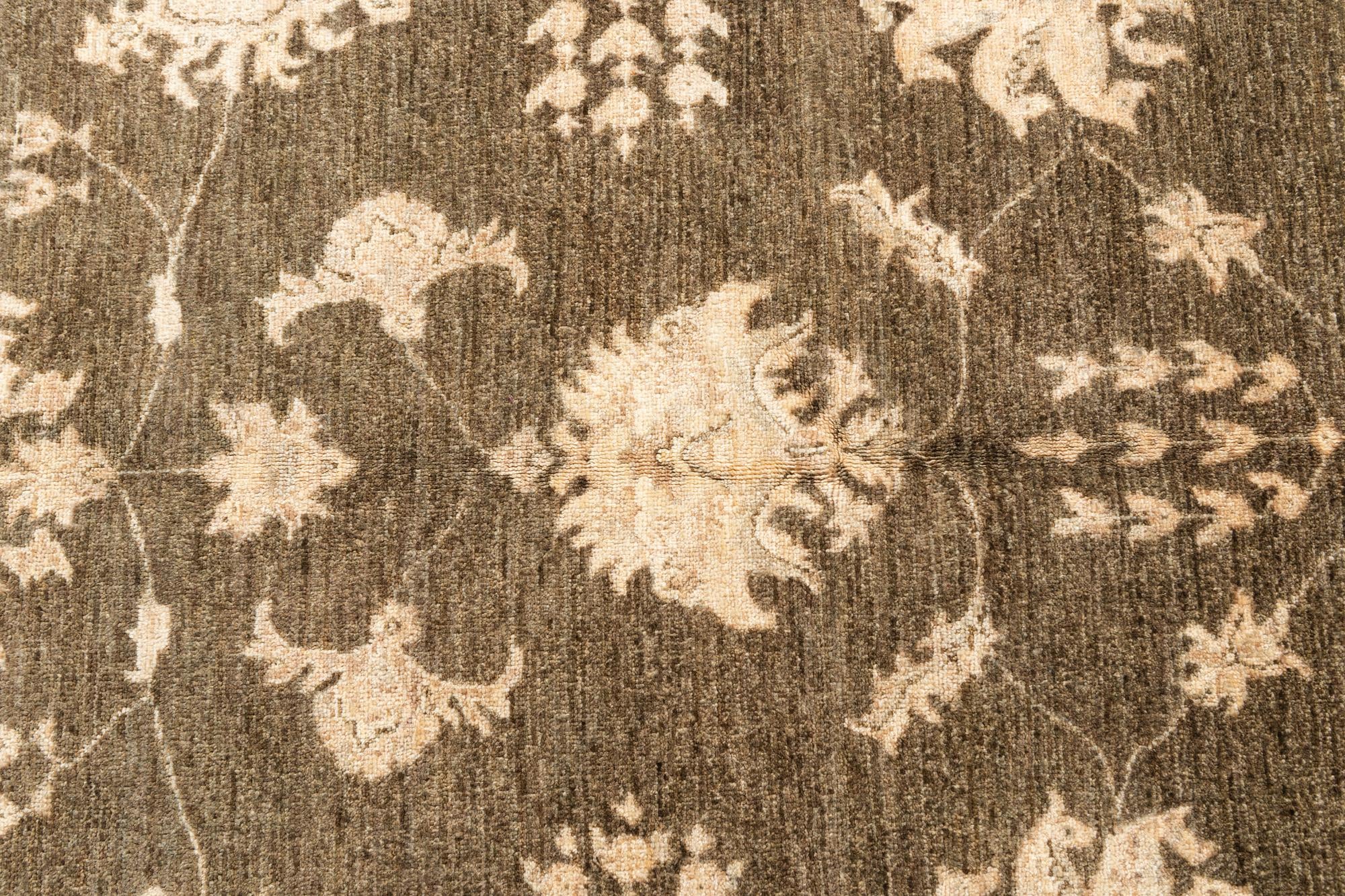 5' 5 x 8' 3 Hand Knotted Peshawar Ziegler Oriental Rug