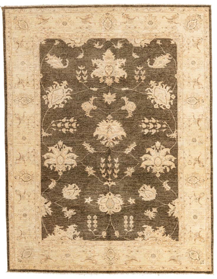 Detail image of 5' 5 x 8' 3 Hand Knotted Peshawar Ziegler Oriental Rug