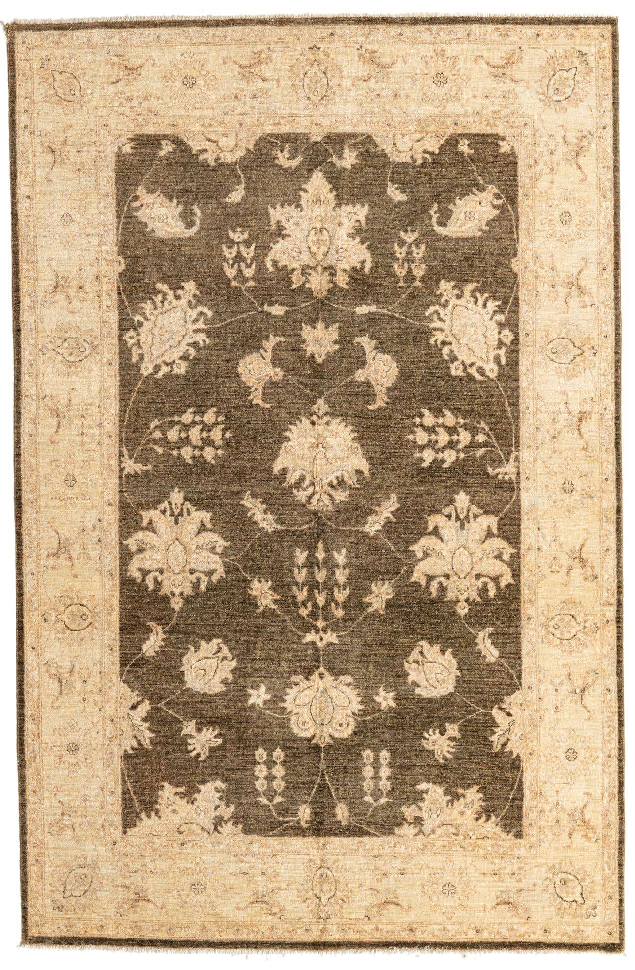 5' 5 x 8' 3 Hand Knotted Peshawar Ziegler Oriental Rug