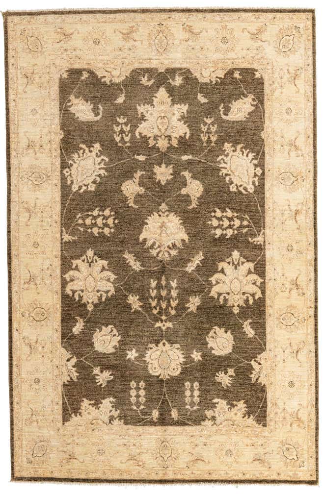 5' 5 x 8' 3 Hand Knotted Peshawar Ziegler Oriental Rug